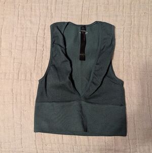 Out From Under For UO Hailey Seamless Plung Bra Top - Dark Green